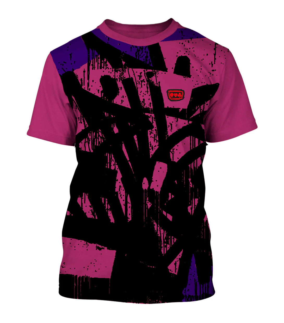 CAMISETA 3 ACES CRAZY FACE PURPLE