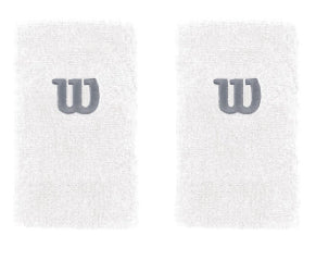 Muñequeras Wilson Extra Ancha White X2