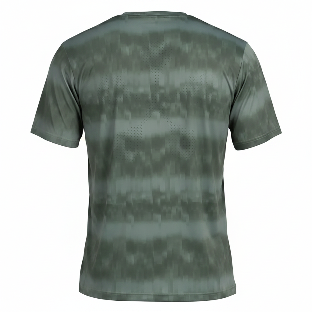 Camiseta Bullpadel Pasco Kaki - Vista trasera sin modelo