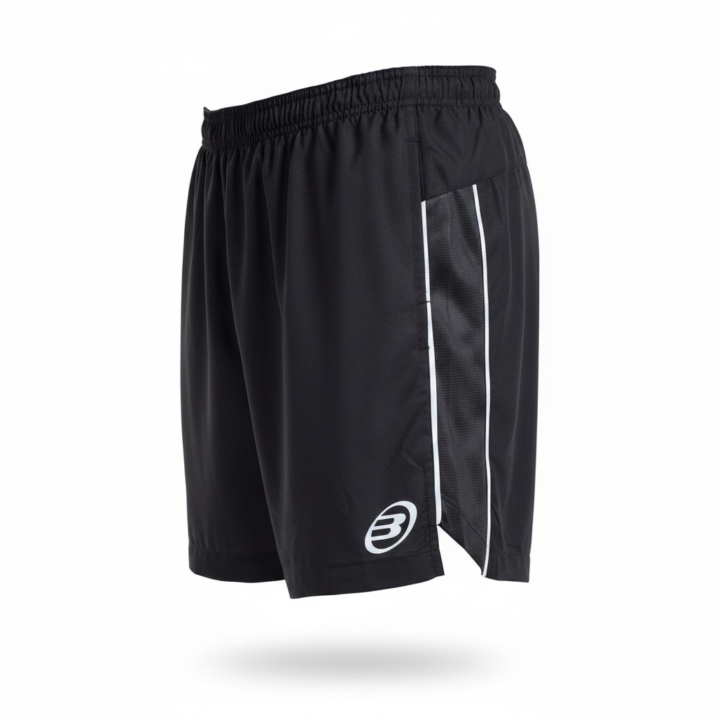 Short Bullpadel Castiel Negro - Vista lateral sin modelo