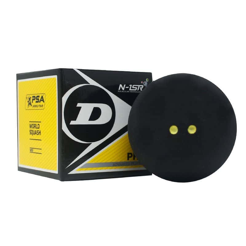 Bola De Squash Dunlop Doble Punto Amarillo