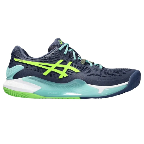 CALZADO ASICS GEL RESOLUTION 9 PADEL THUNDER BLUE ELECTRIC LIME