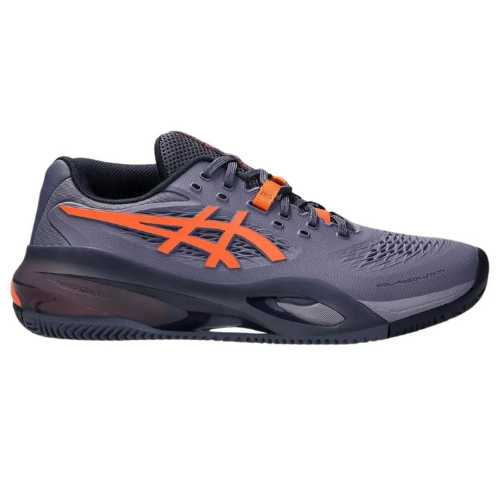 CALZADO ASICS GEL RESOLUTION X CLAY GREYISH PURPLE NOVA ORANGE