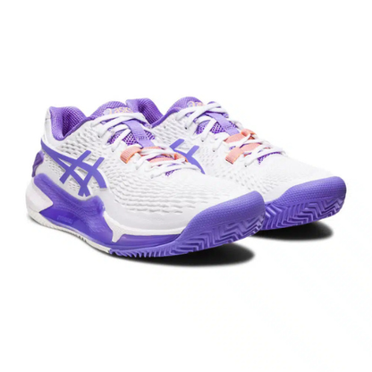 CALZADO ASICS GEL RESOLUTION 9 W CLAY WHITE AMETHYST