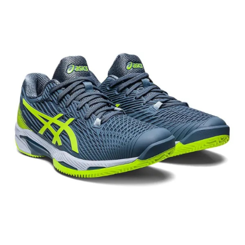 CALZADO ASICS SOLUTION SPEED FF 2 CLAY STEEL BLUE HAZARD GREEN