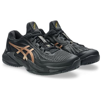 CALZADO ASICS COURT FF NOVAK CLAY NIGHT ENERGY BLACK PRISMA GOLD