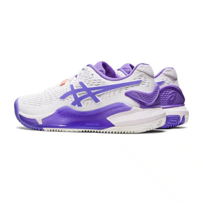 CALZADO ASICS GEL RESOLUTION 9 W CLAY WHITE AMETHYST