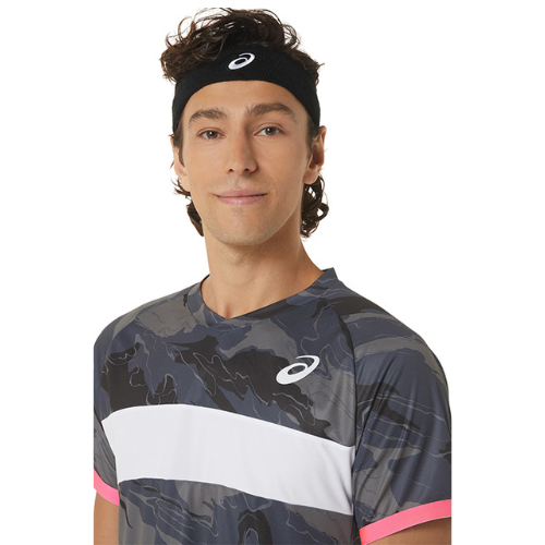 CAMISETA ASICS MEN MATCH GRAPHIC SS TOP CARRIER GREY