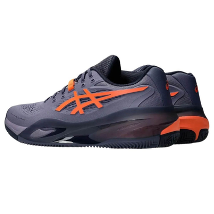 CALZADO ASICS GEL RESOLUTION X CLAY GREYISH PURPLE NOVA ORANGE