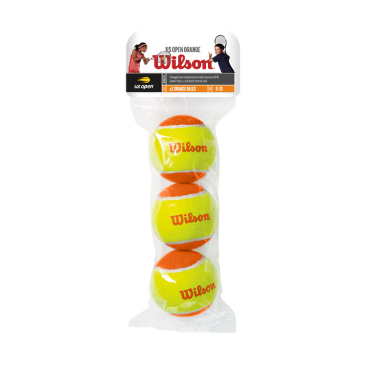 BOLAS DE TENIS JUNIOR WILSON PUNTO NARANJA X3