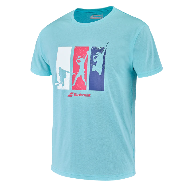 Camiseta Babolat Padel Cotton Tee Men Angel Blue
