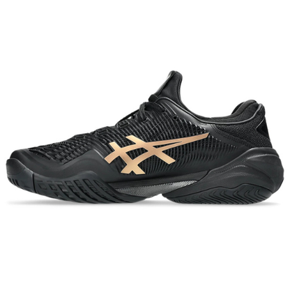 CALZADO ASICS COURT FF NOVAK CLAY NIGHT ENERGY BLACK PRISMA GOLD