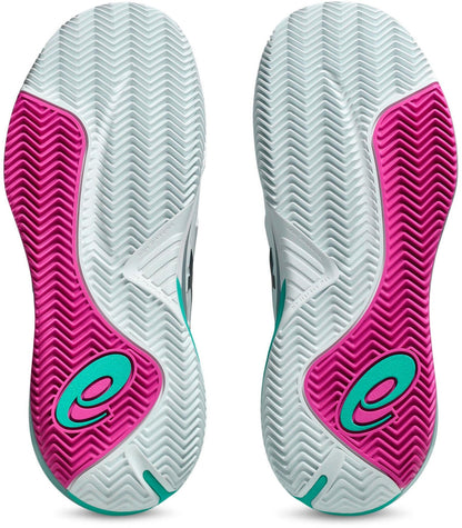 Calzado de Tenis Asics Gel Resolution X Clay White/ Aurora Green