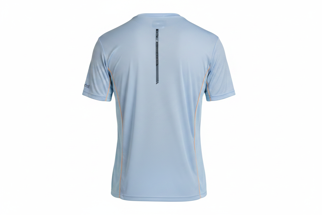 Camiseta Bullpadel Cerezal azul glaciar espalda