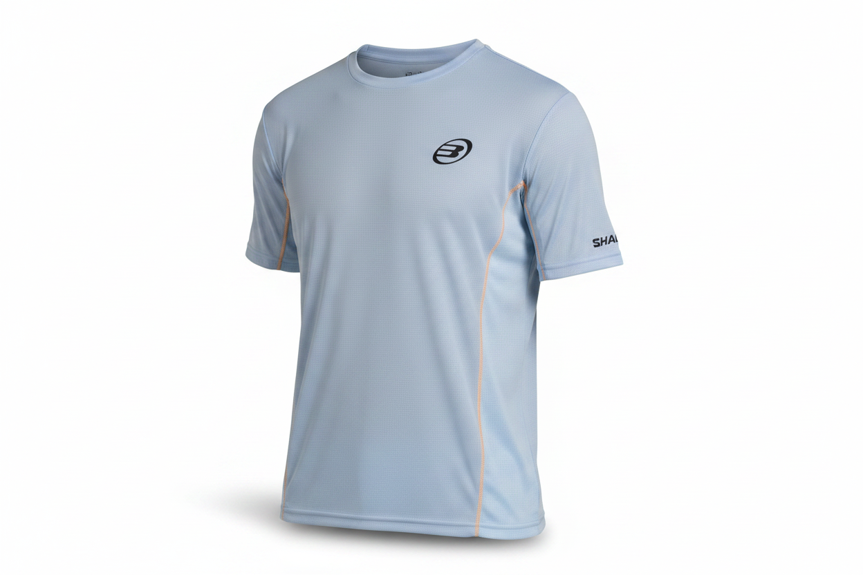 Camiseta Bullpadel Cerezal azul glaciar frente