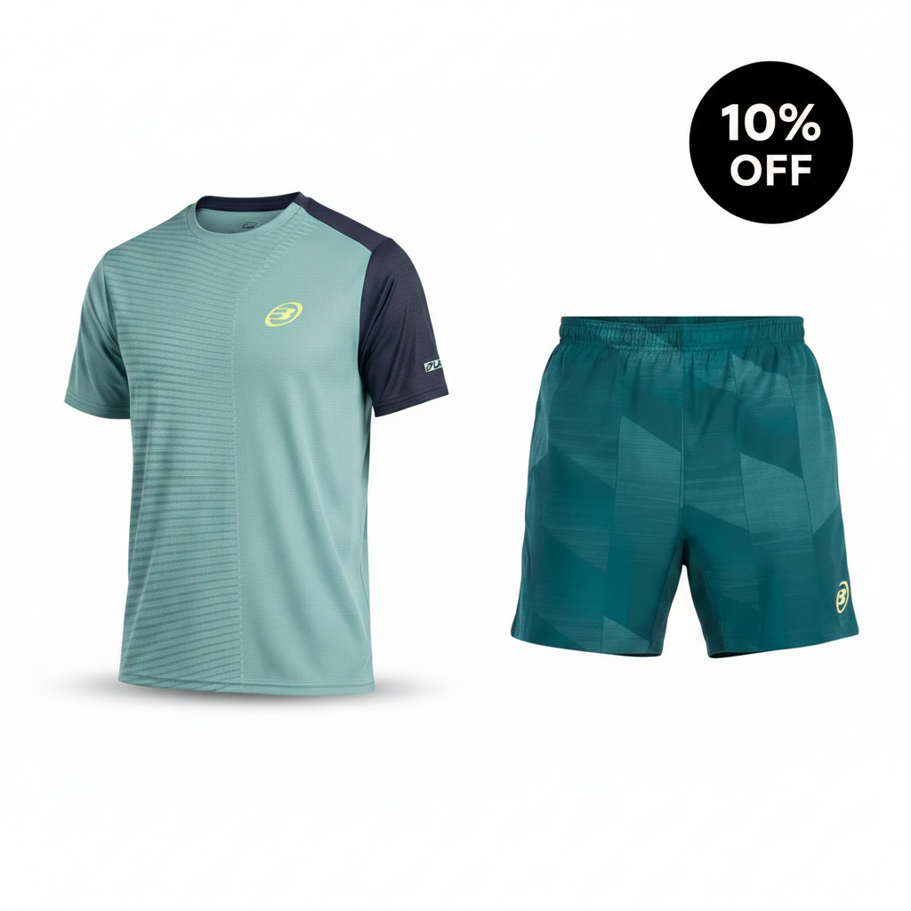 Combo Bullpadel Llico Verde Azulado + Lleno Verde Oscuro