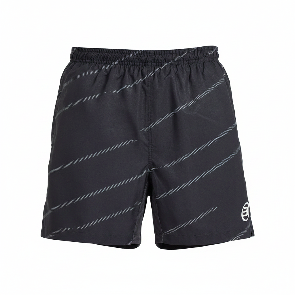 Short Bullpadel Cabanas Negro - Vista frontal sin modelo