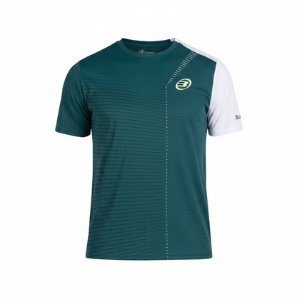 Camiseta Bullpadel Llico Verde Oscuro - Vista frontal sin modelo