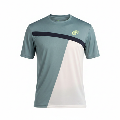 Camiseta Bullpadel Llega Verde Azulado - Vista frontal sin modelo