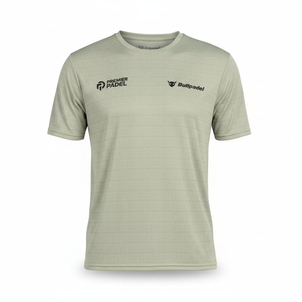 Camiseta Bullpadel Prilep Eucalipto - Vista frontal sin modelo