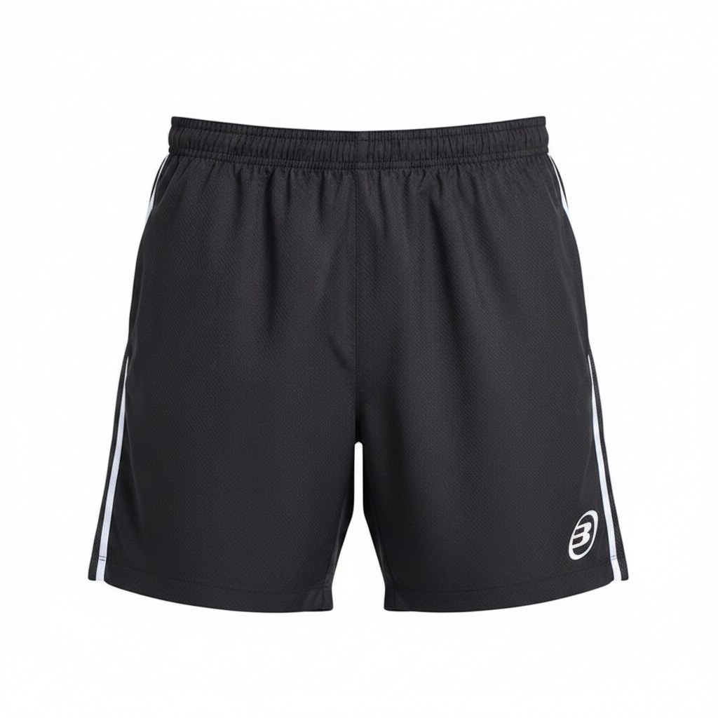 Short Bullpadel Castiel Negro - Vista frontal sin modelo