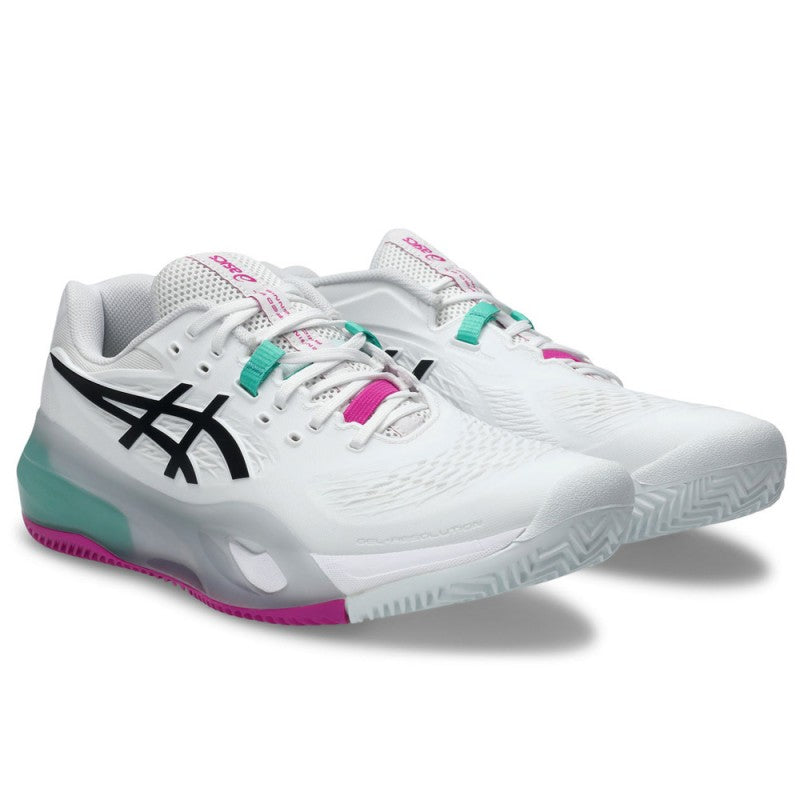 Calzado de Tenis Asics Gel Resolution X Clay White/ Aurora Green